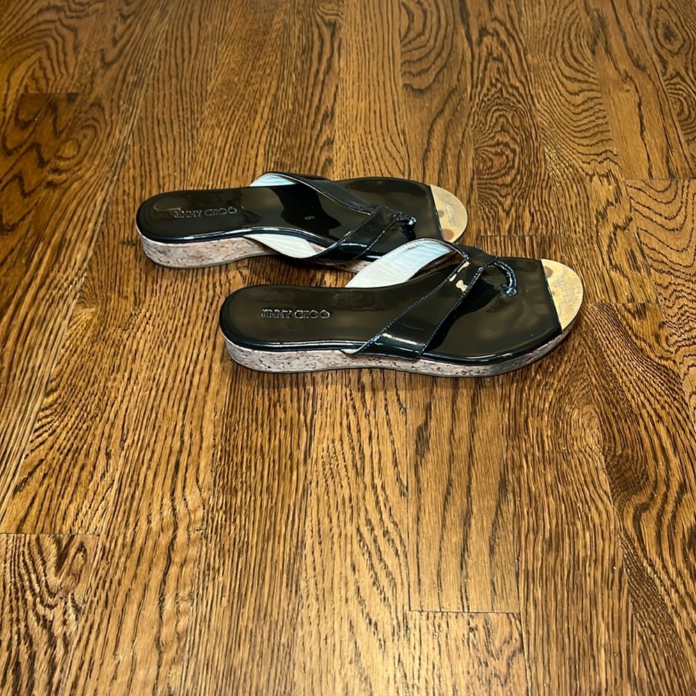 JIMMY CHOO women’s cork bottom flip flop size 36
